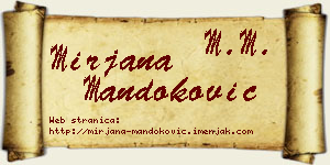 Mirjana Mandoković vizit kartica
